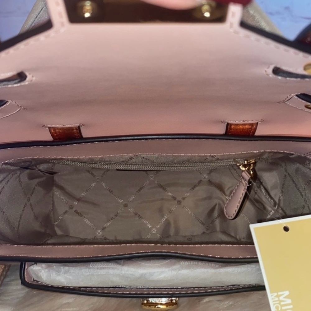 Michael Kors MANHATTAN Satchel/JET SET TRAVEL TZ Coinpouch 2pc Set - Picture 5 of 10
